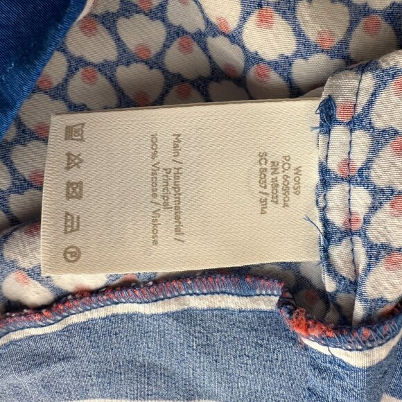 Boden Andrea Patterned Blue and Red Dress - Picture 5 of 5